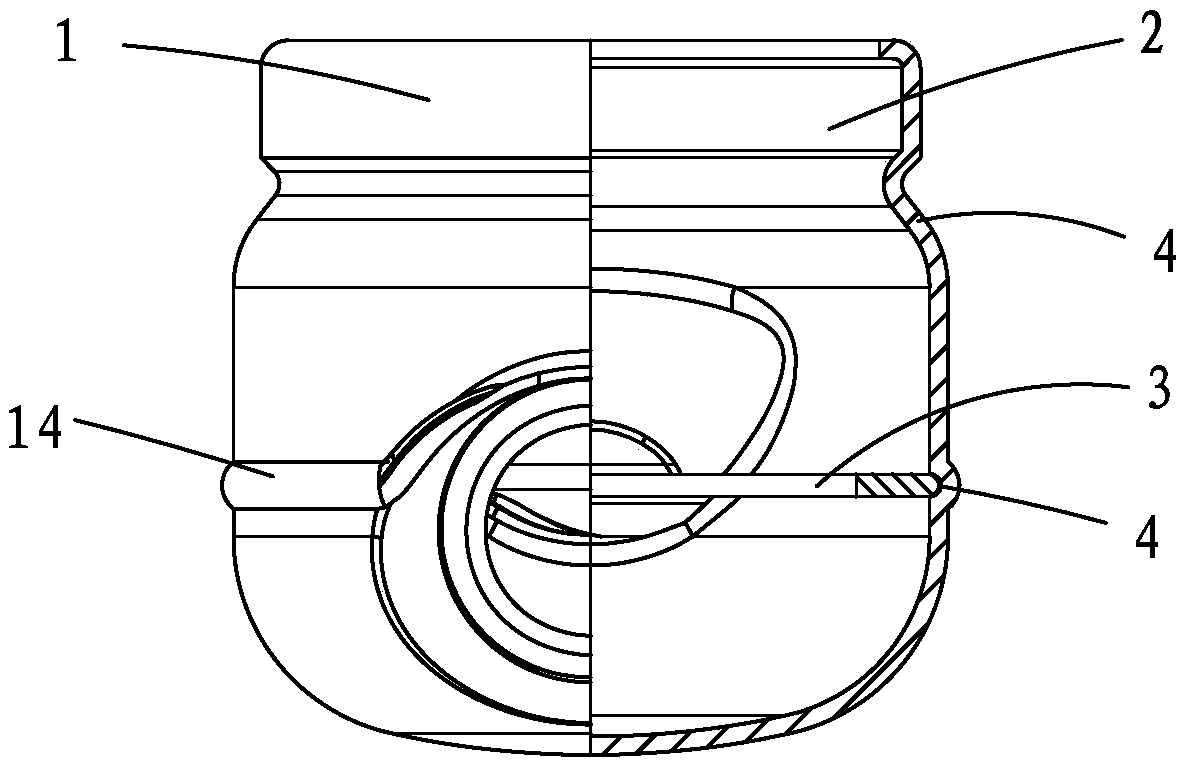 Two-half type splicing water meter casing and processing method thereof