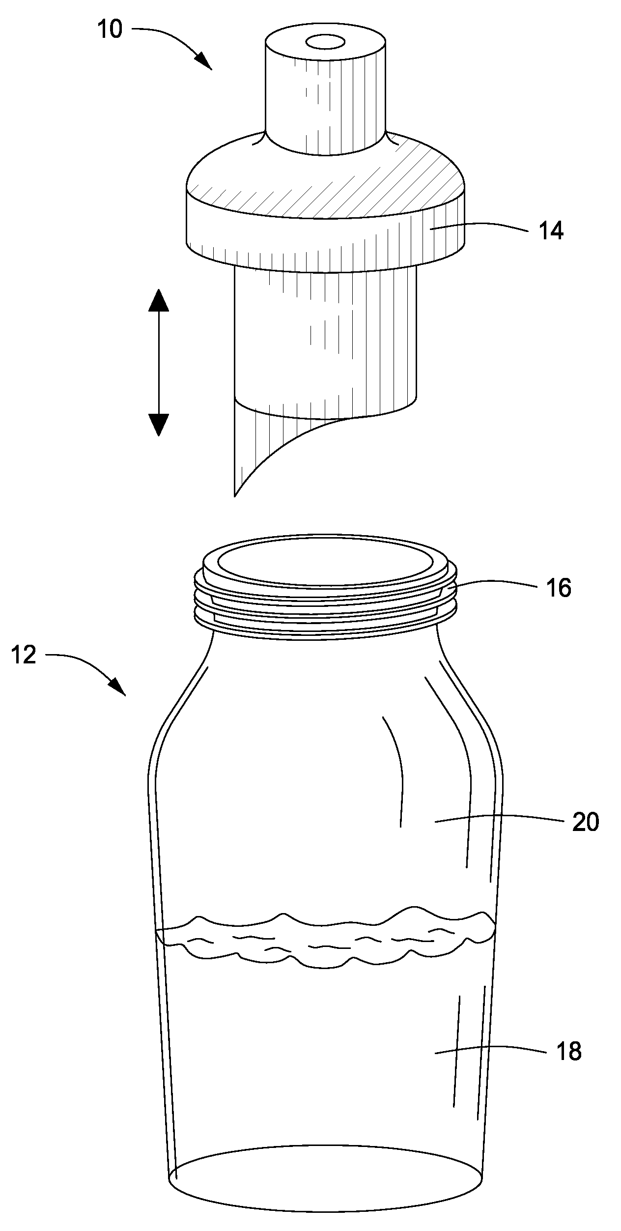 Container for Keeping Component Separate up to Their Use