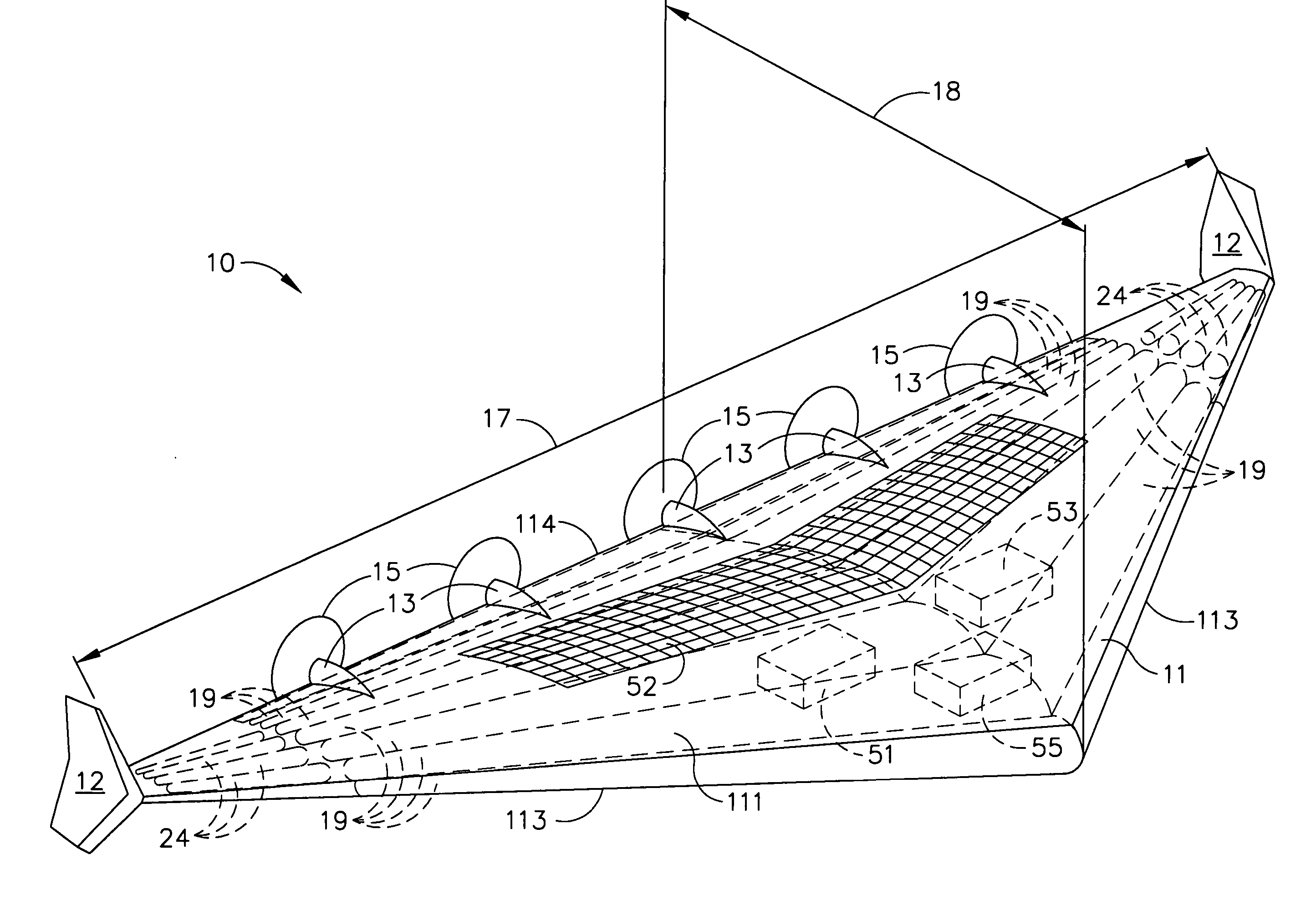 Delta-winged hybrid airship