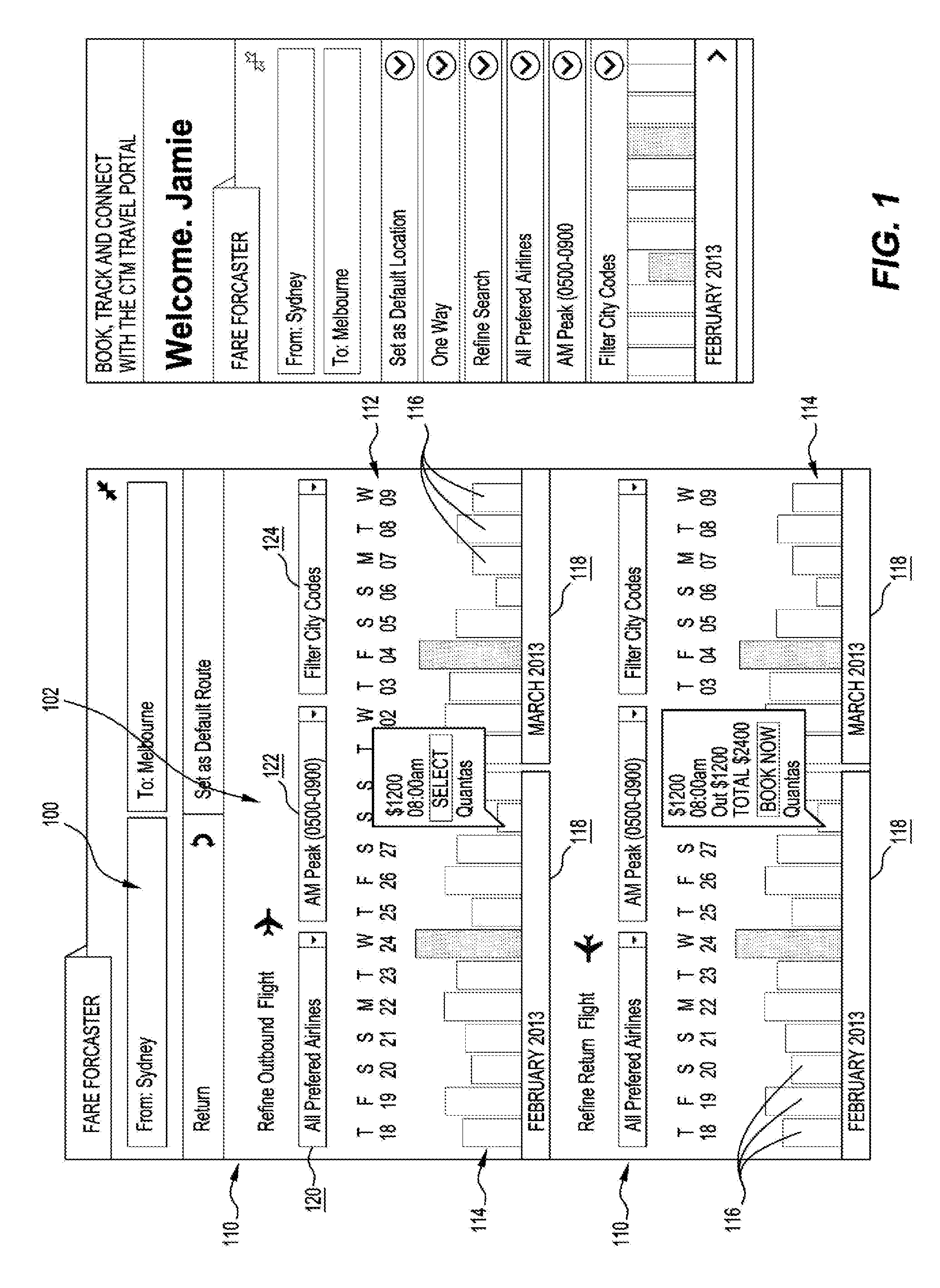 Travel product selection and booking method, device and system