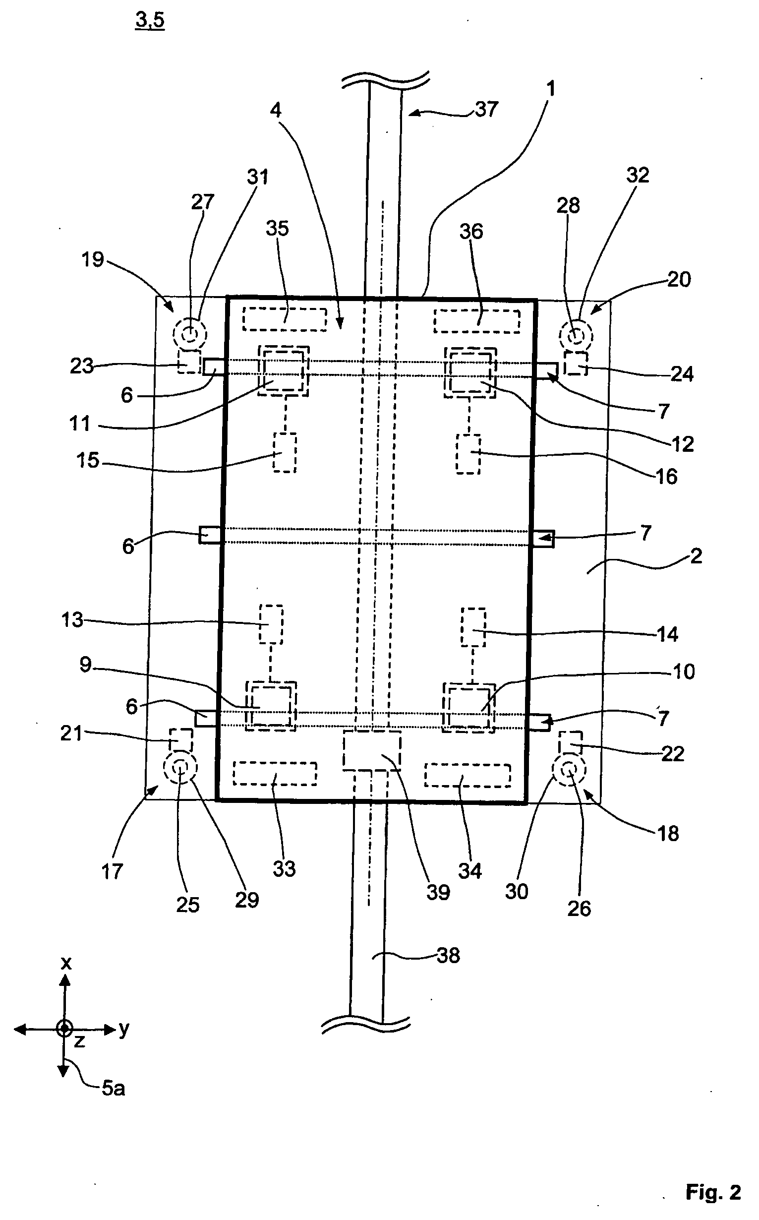 Device for transporting components for transportation systems