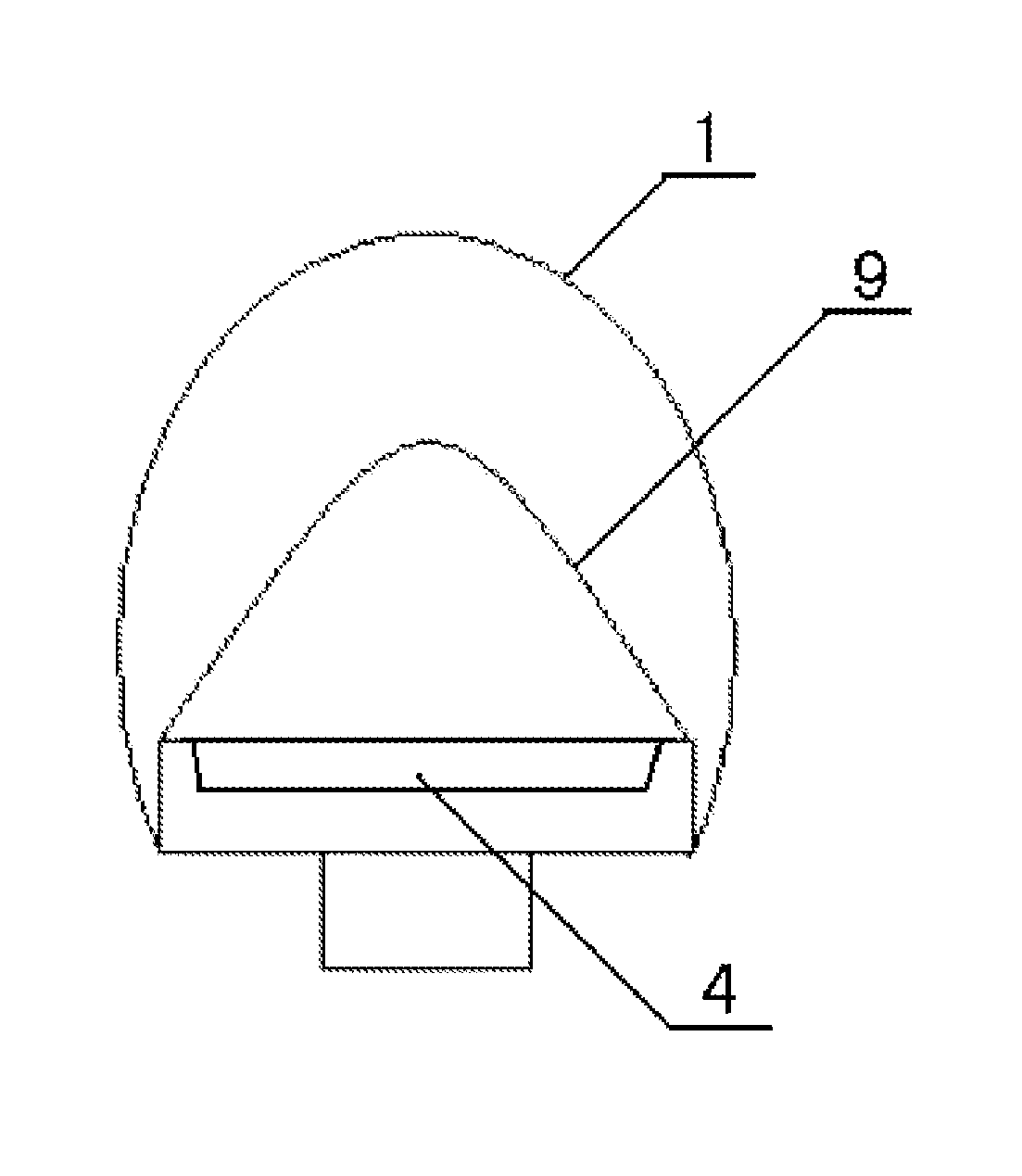 White LED lamp secondary encapsulation structure capable of reducing blue-light hazards