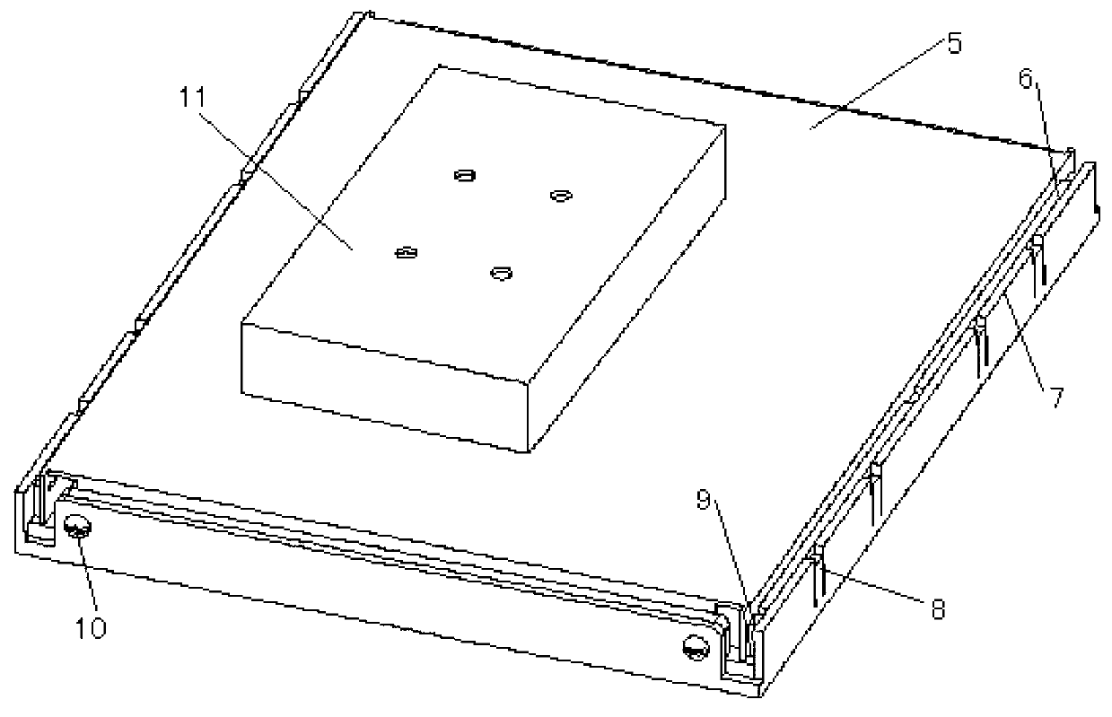 Liquid crystal display framework with initiative detachment function and initiative detachment device