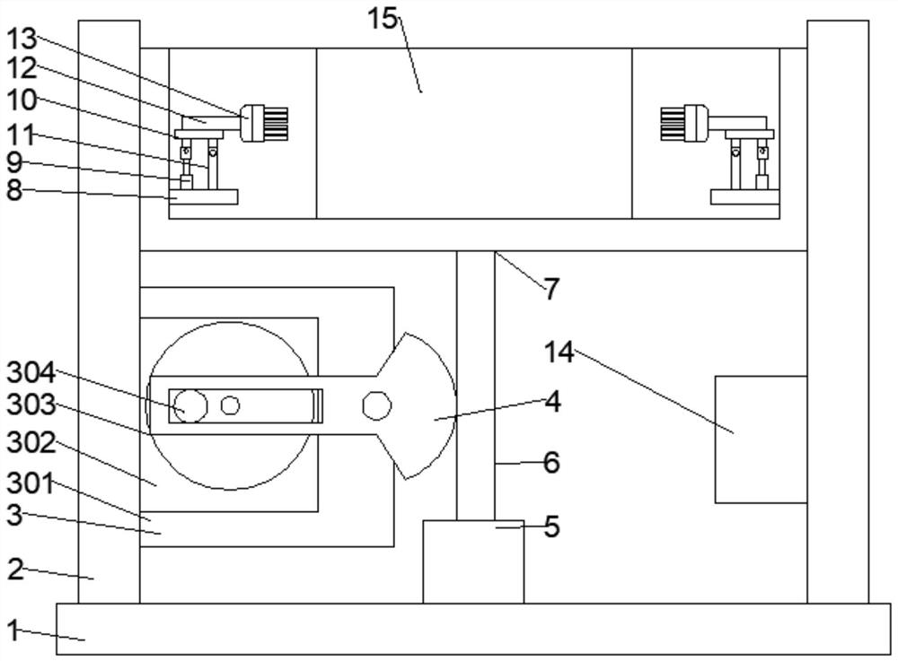 Brake pad stamping die with good heat dissipation performance