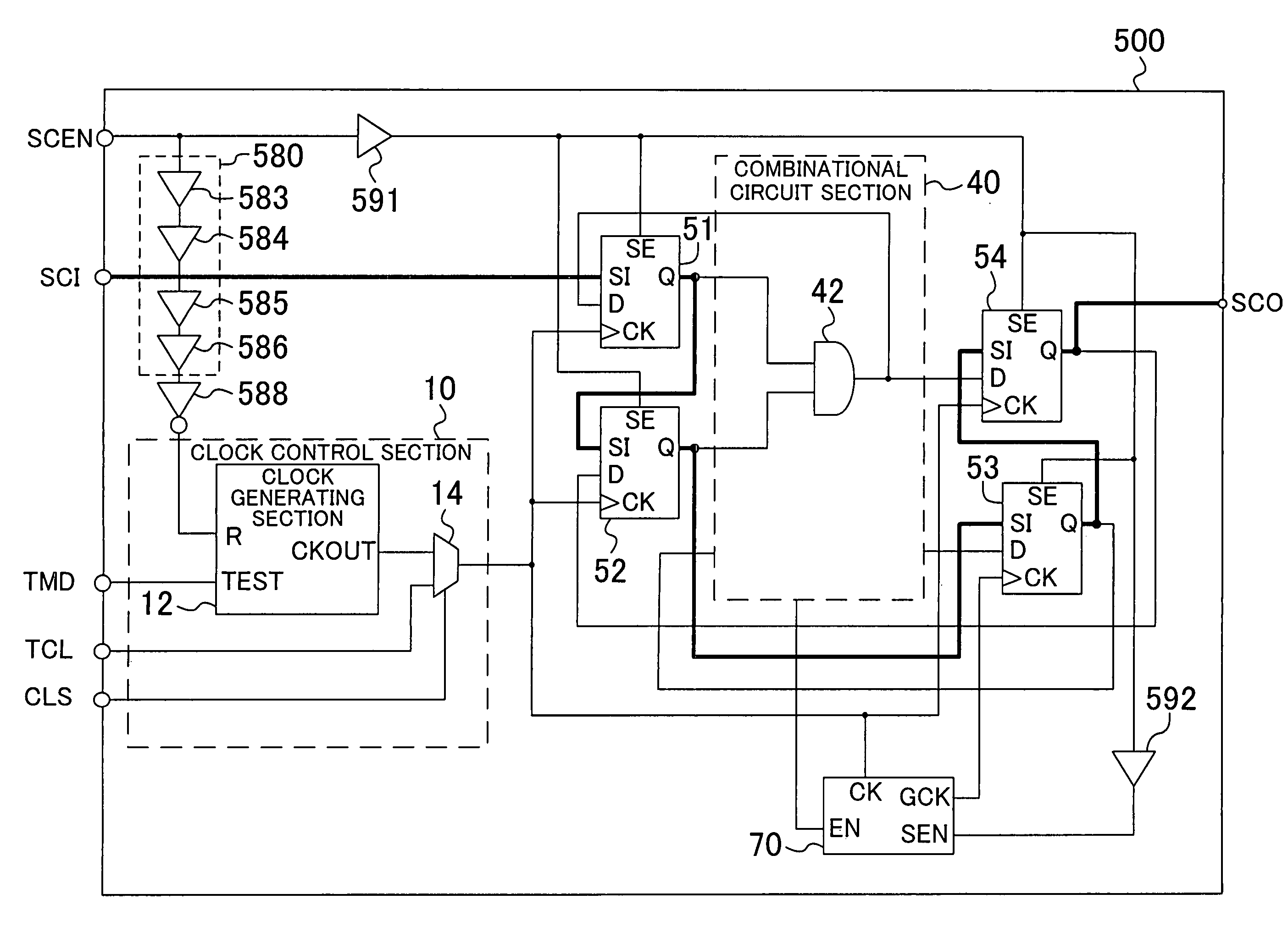 Semiconductor integrated circuit, and designing method and testing method thereof