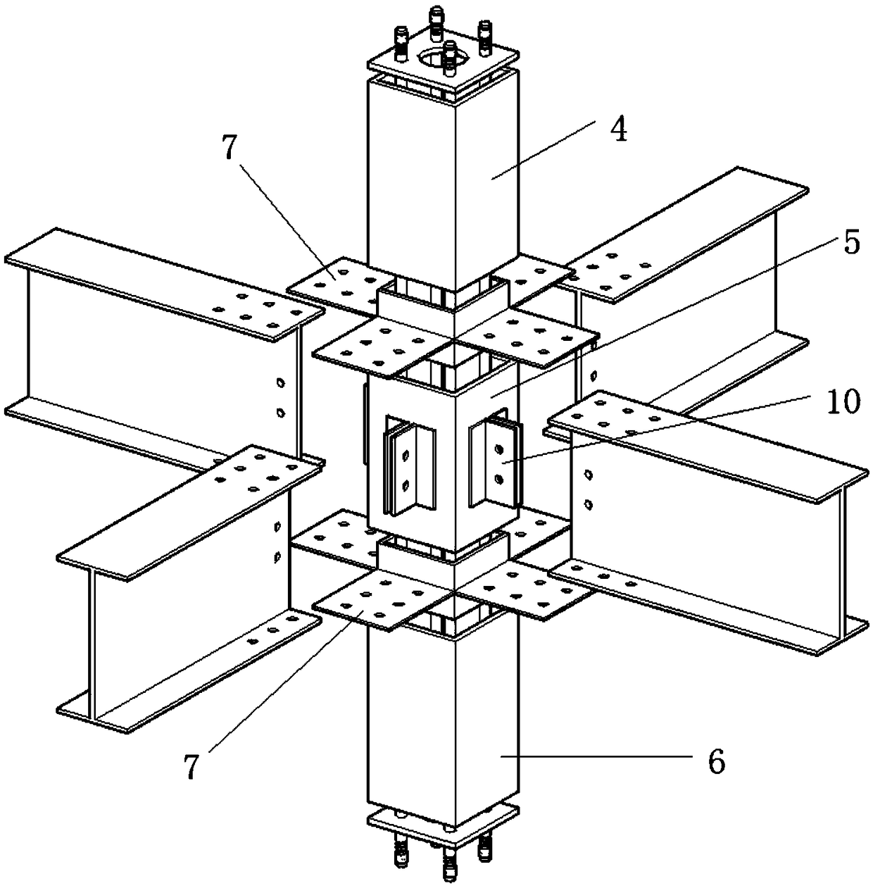 Prefabricated self-restoring concrete filled steel tube composite joint, installation method and structural system