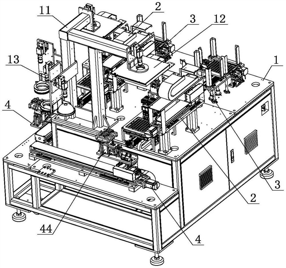 Feeding work station for detection equipment