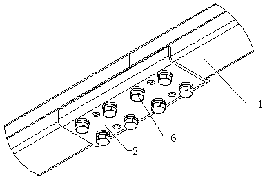 Counterweight guide rail connecting device for elevator