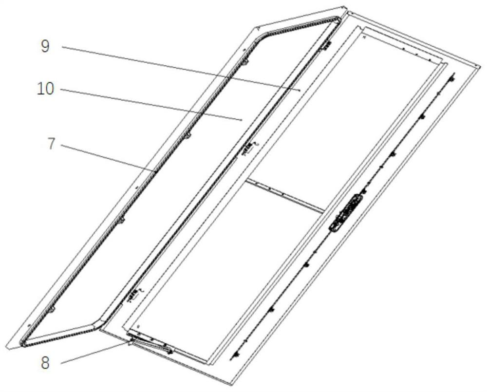 Cabinet sealing revolving door device and offshore wind turbine cabinet adopting same