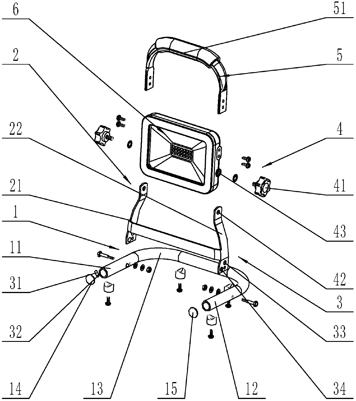 Foldable lamp stand and led lamp