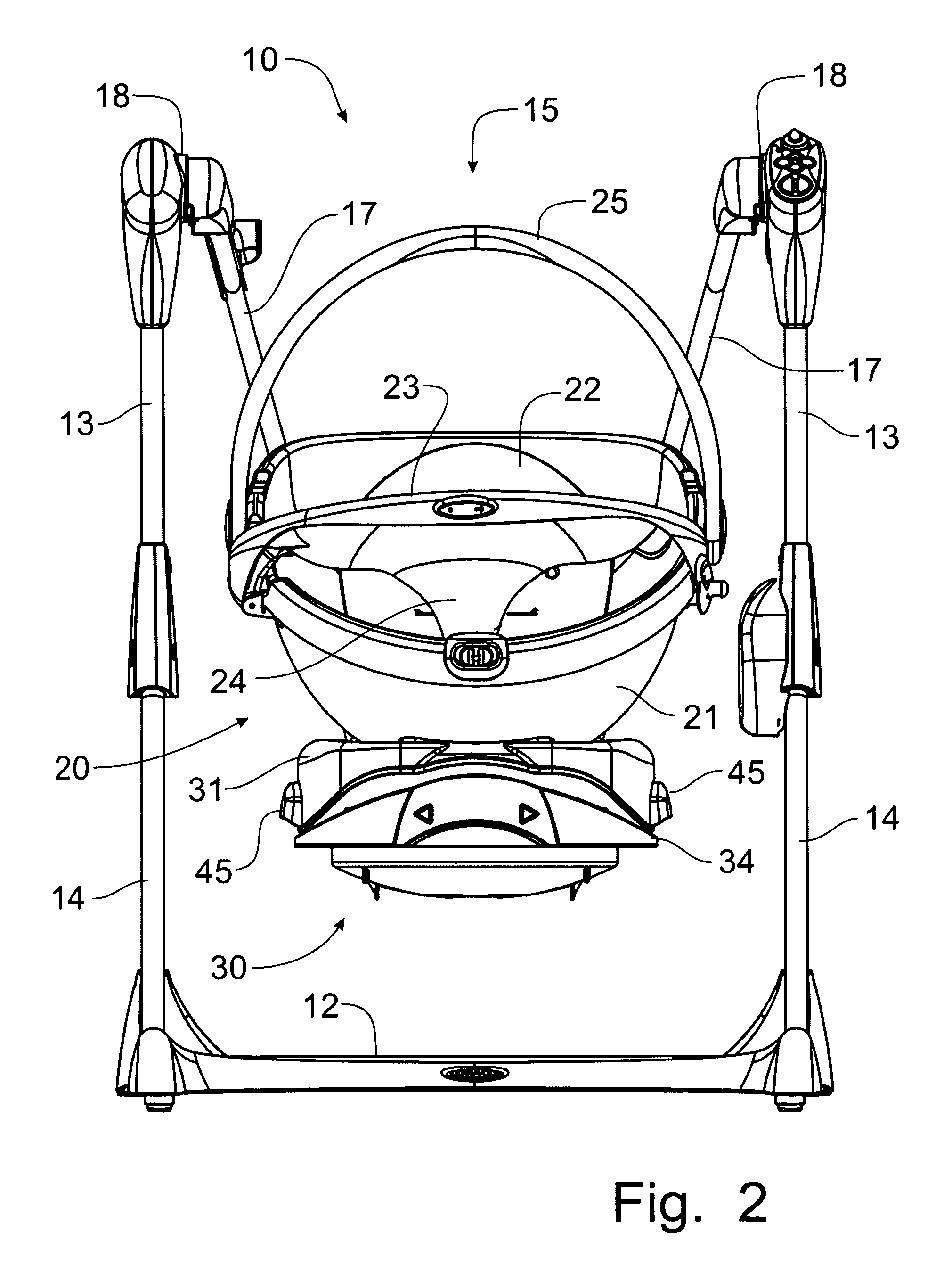 Dual function lift handle for infant seat carrier