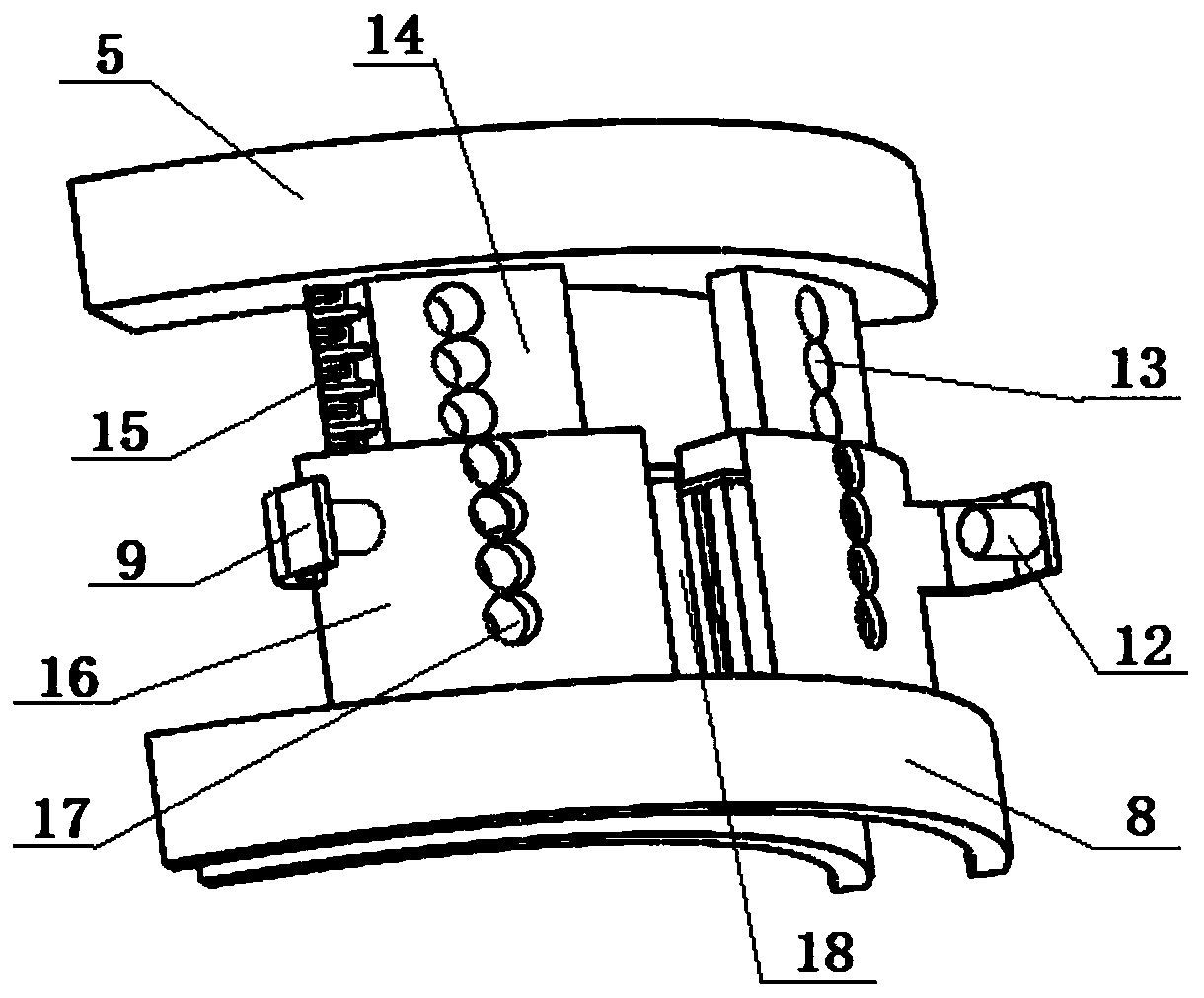 Water bag-type adjustable arch-shaped biting device