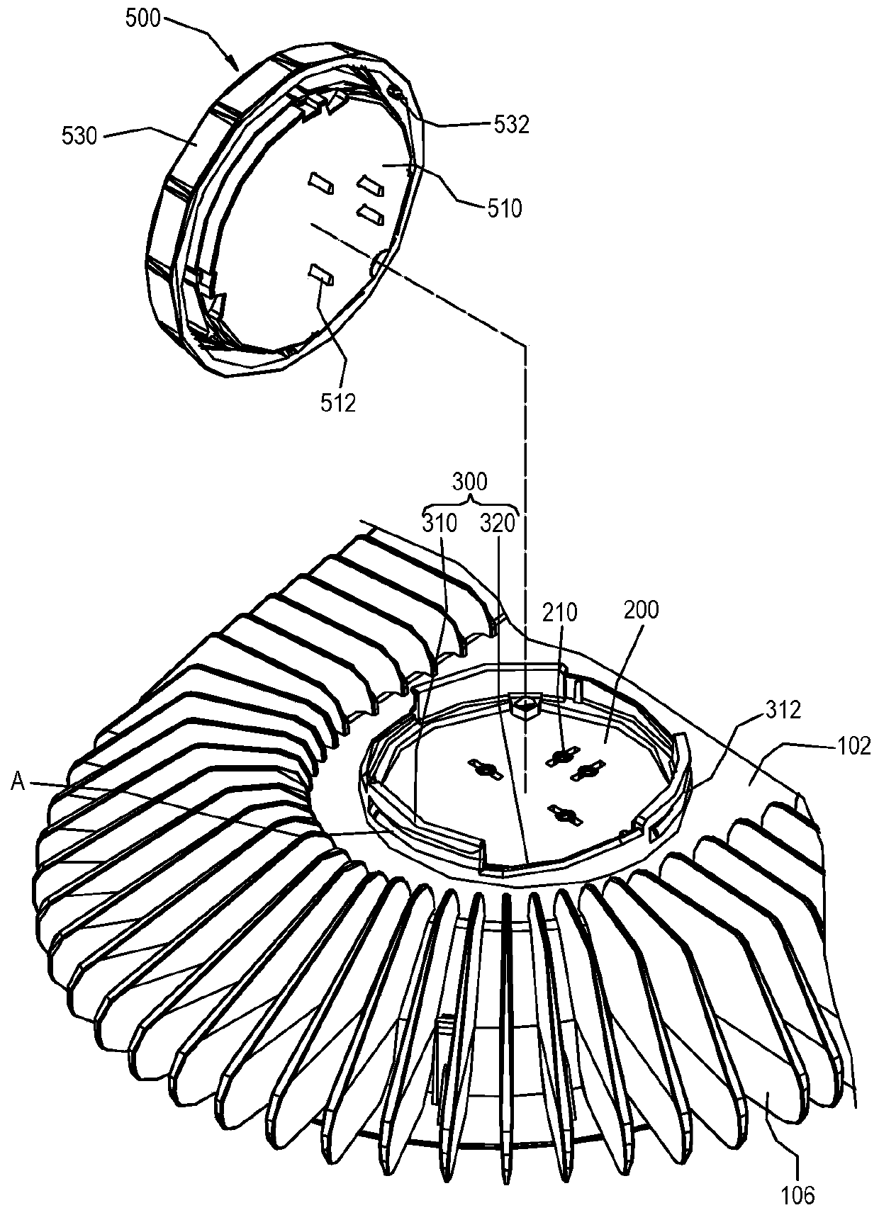 Light-emitting diode lamp structure