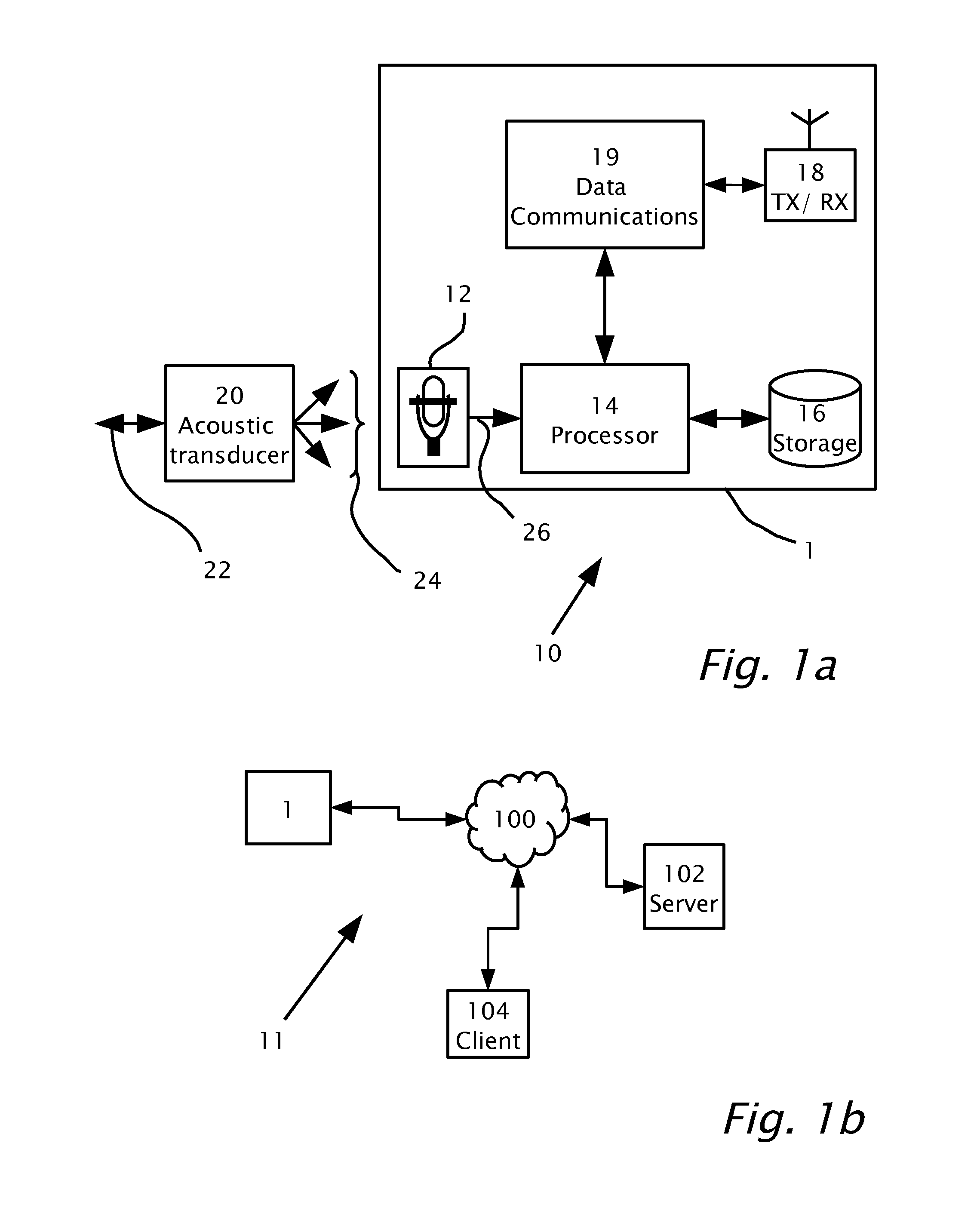 Modular acoustic spirometer