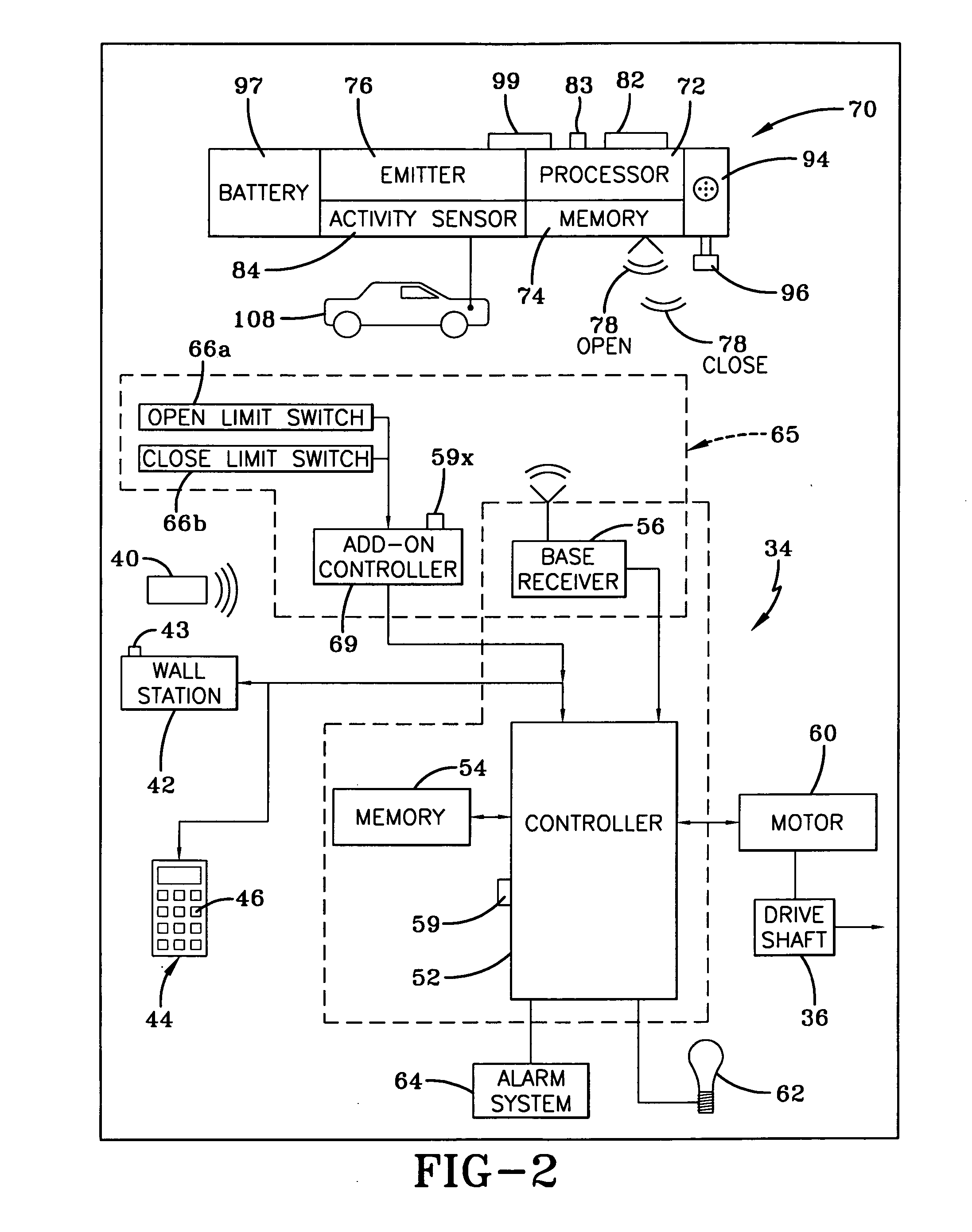 System and methods for automatically moving access barriers initiated by mobile transmitter devices