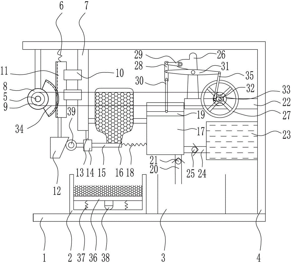 Efficient and automatic water and feed adding device for stock farming