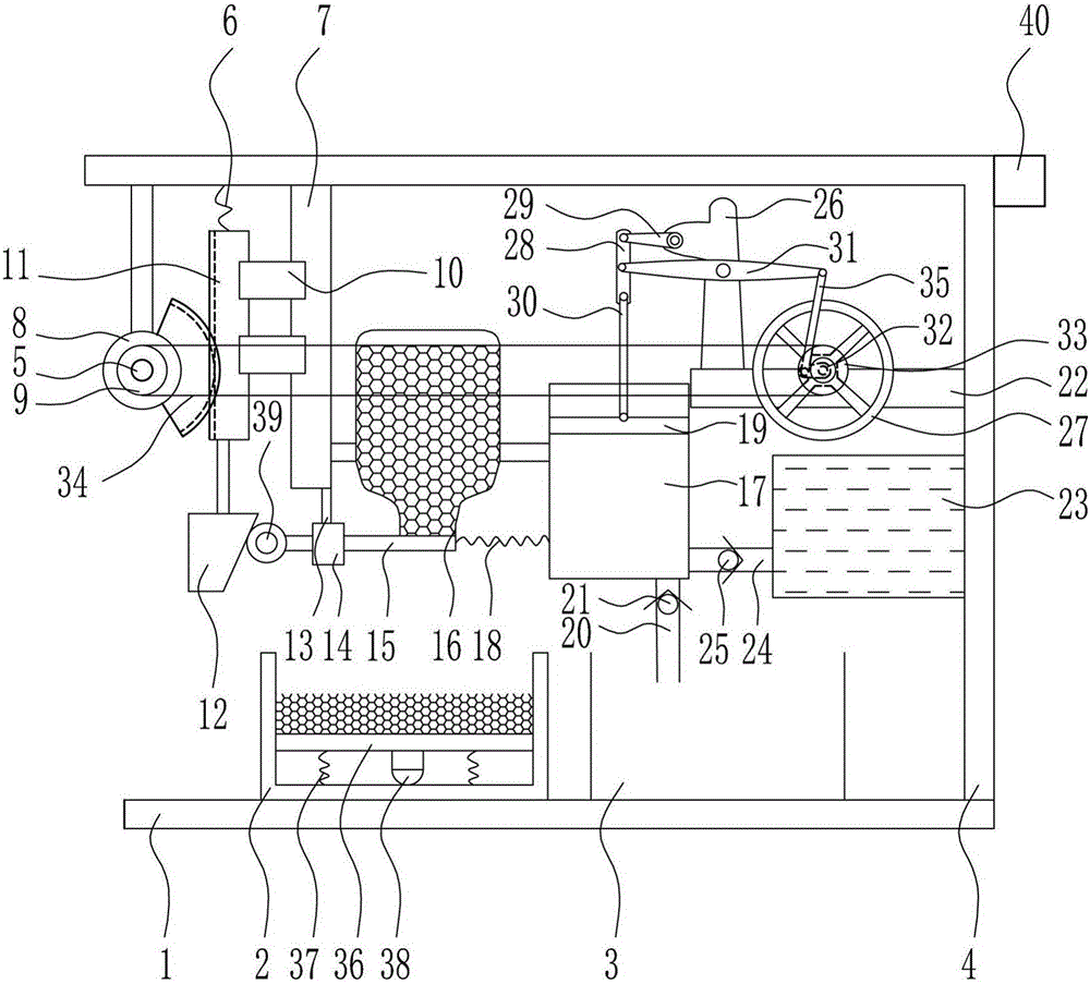 Efficient and automatic water and feed adding device for stock farming