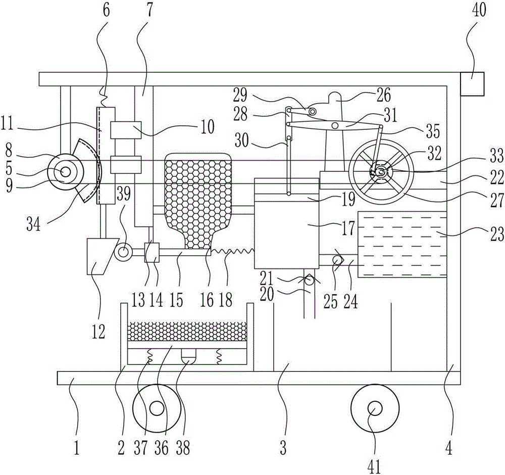 Efficient and automatic water and feed adding device for stock farming