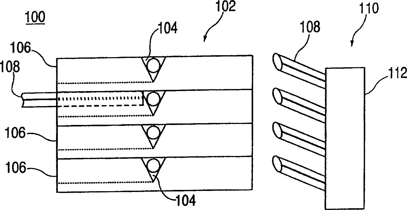 Non-inserted core optical fiber equipment used for optical back plate connecting system