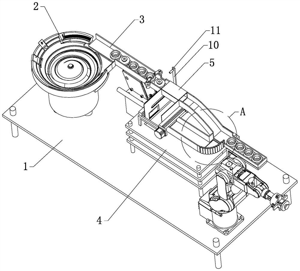 A steering wheel connector automatic loading transfer robot