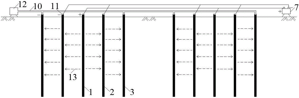 Method for treating soft foundation with electroosmosis soil pile based on tubular EKG electrode