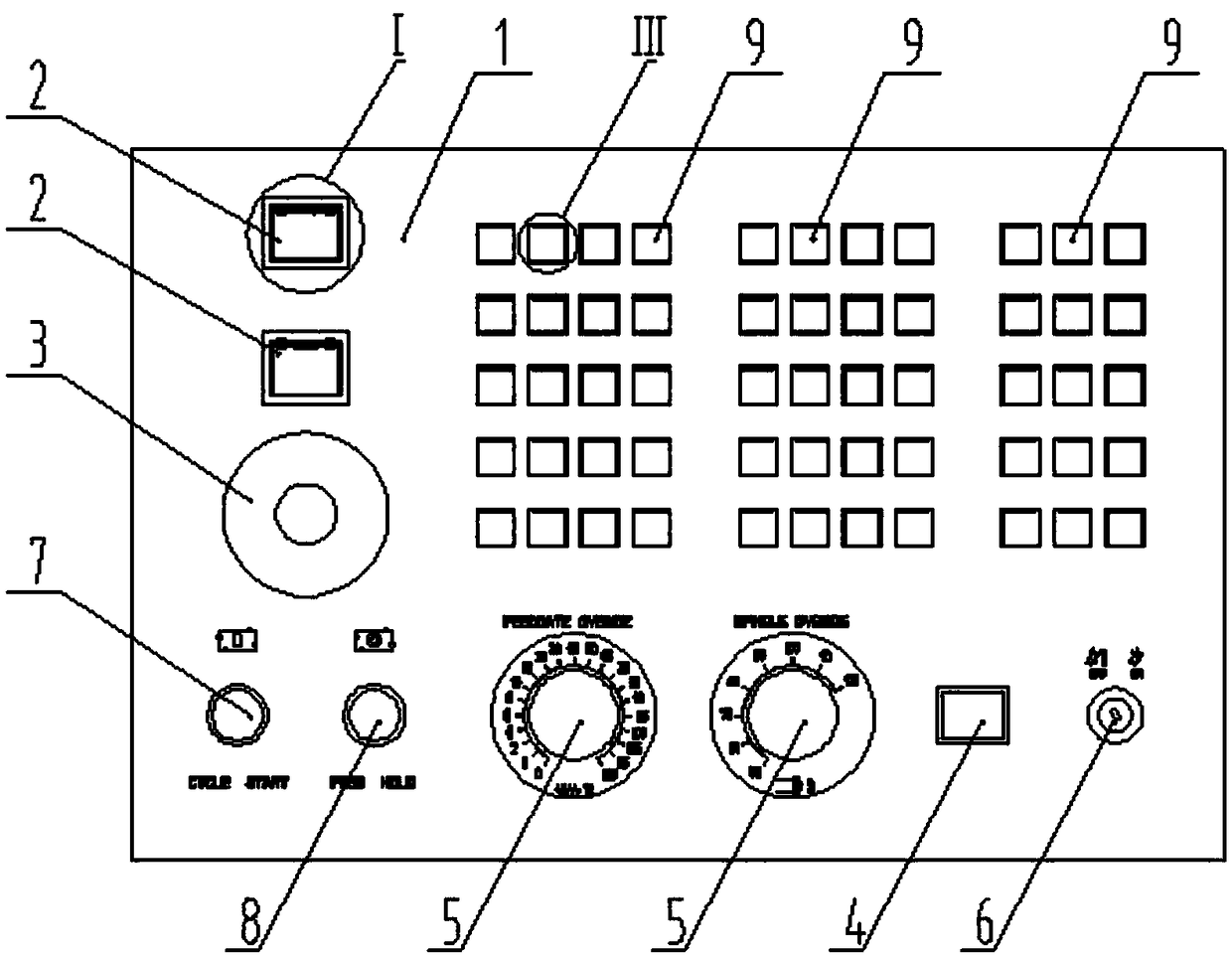 Wear-proof anti-corrosion stainless steel numerical control panel