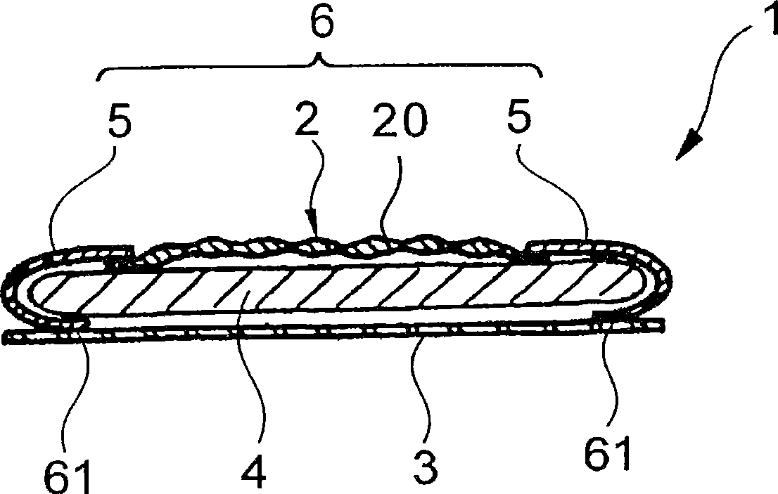 Surface sheet of absorptive article