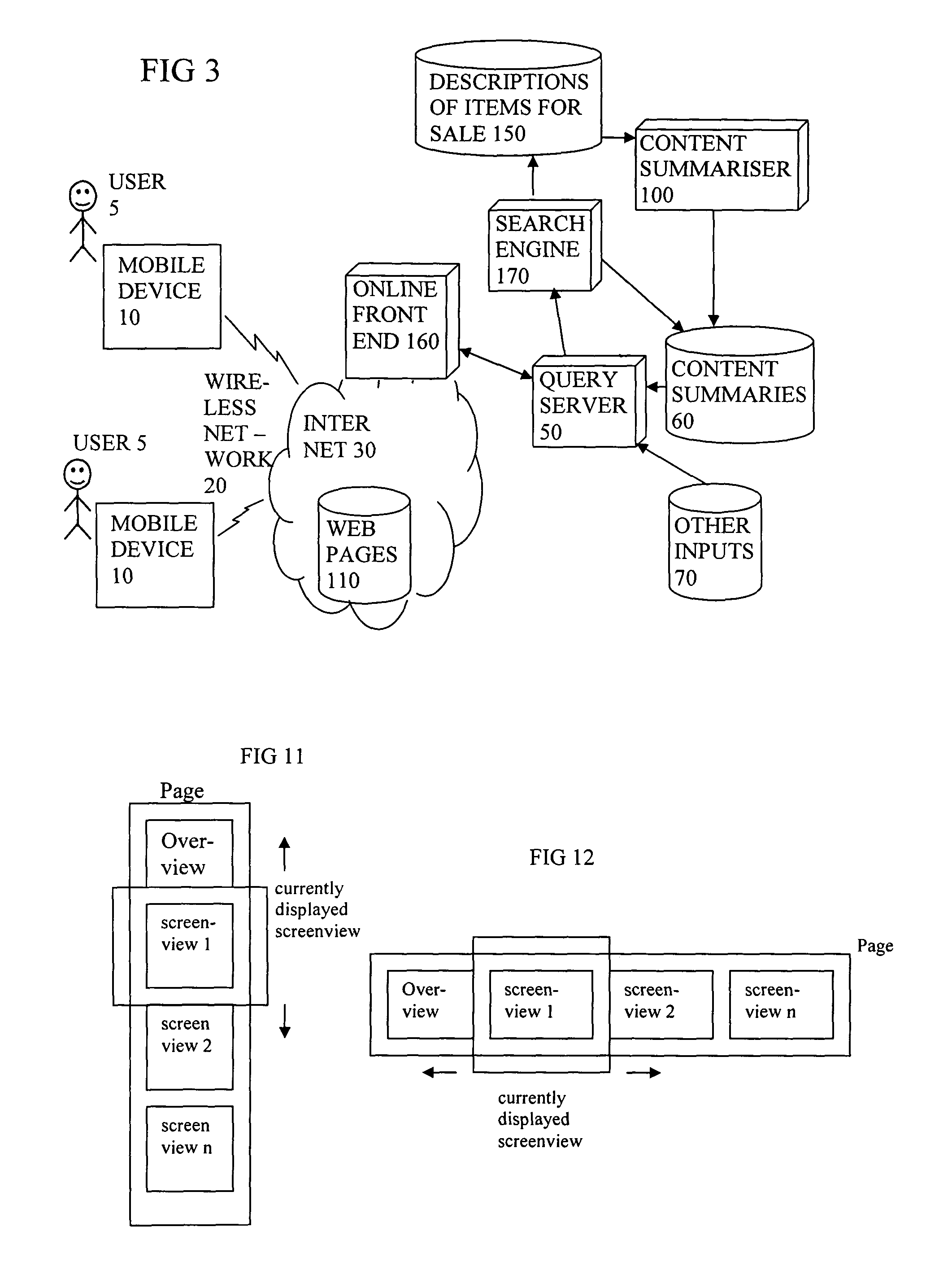 Processing and sending search results over a wireless network to a mobile device