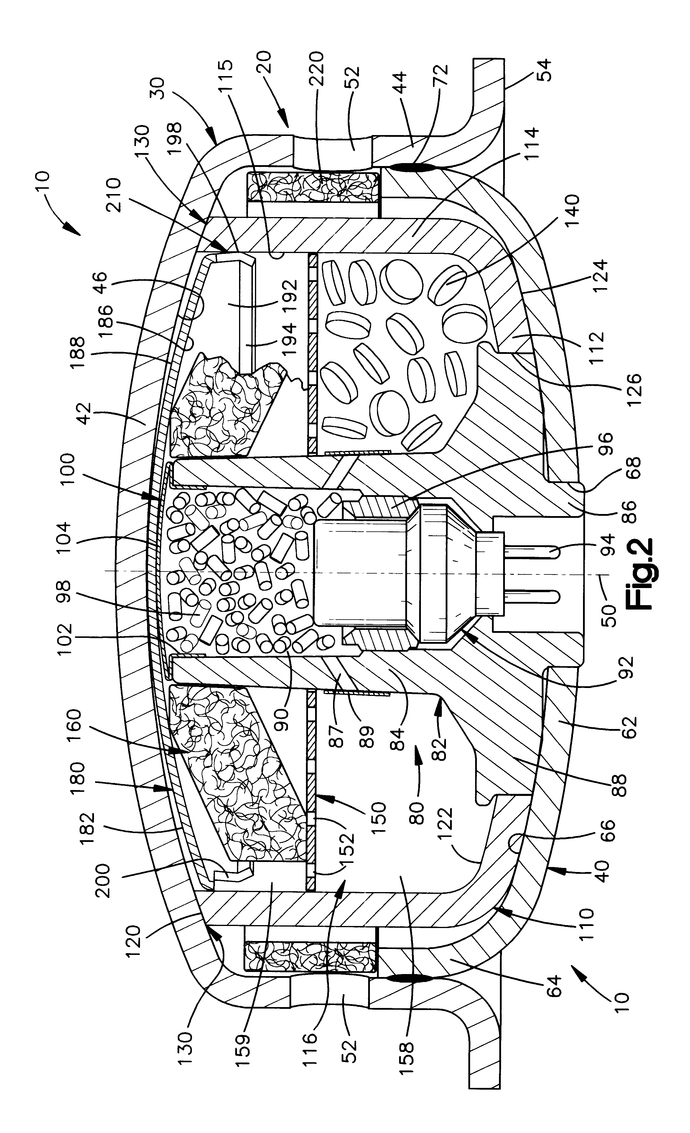 Air bag inflator with pressure regulation