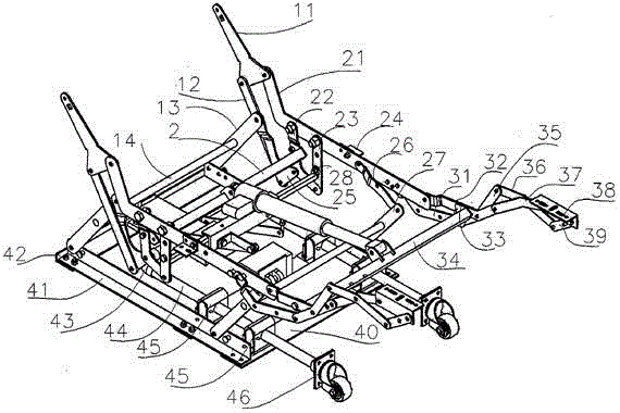 Anti-falling dual-motor functional sofa