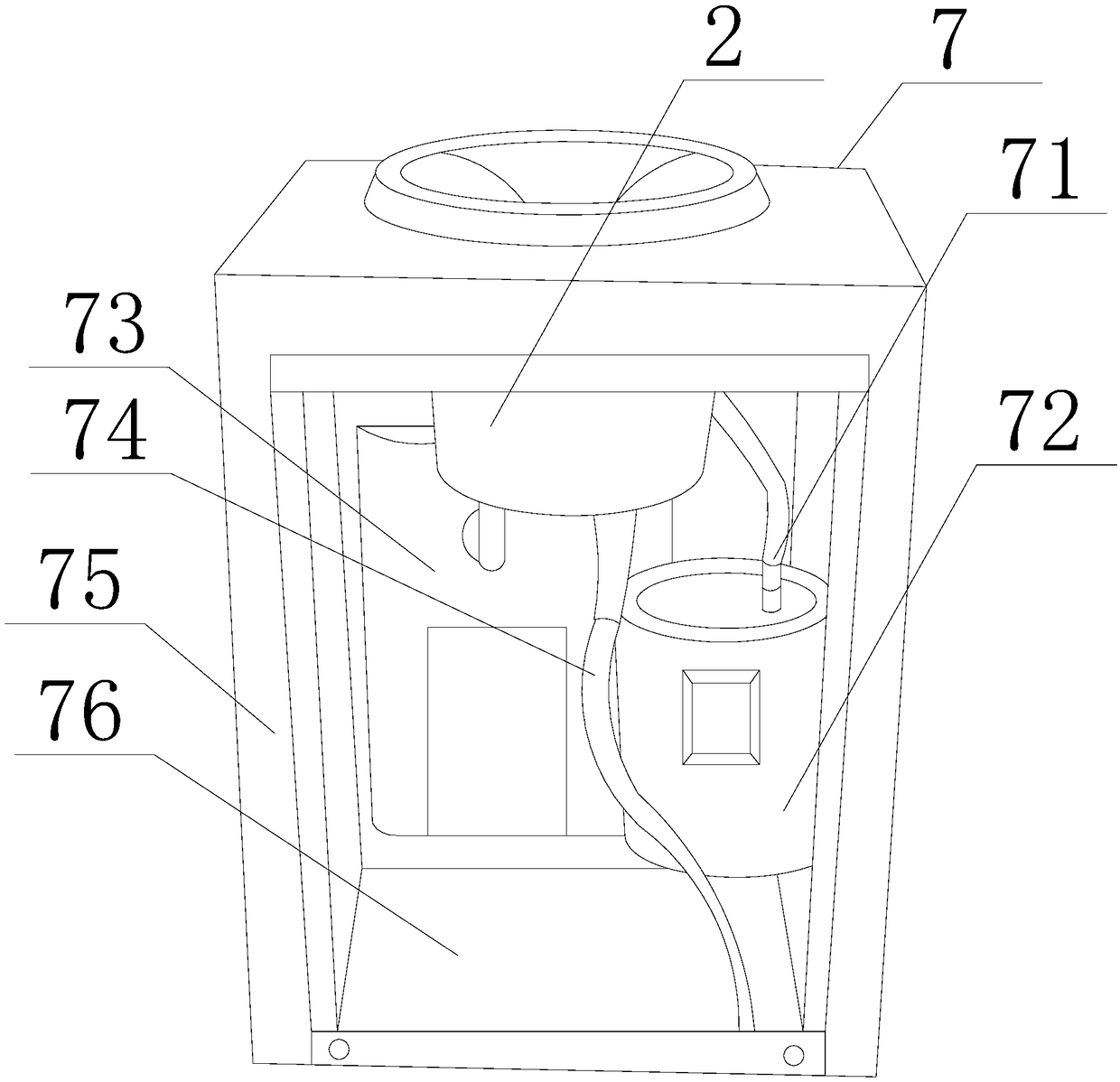 Armature rustproof power protection control device of water dispenser contact switch