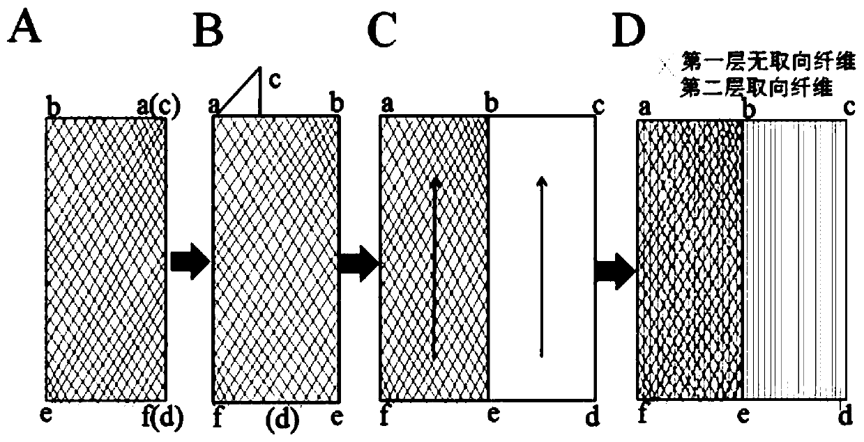 Bionic natural vascular structure and functional multilayered double-orientation stent as well as preparation method of bionic natural vascular structure and functional multilayered double-orientation stent