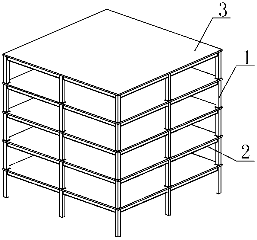 Prestress column tenon connection steel structure system and design method thereof