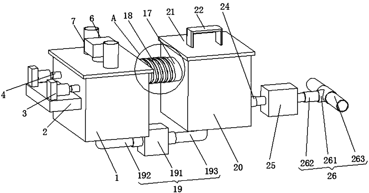 Underground water storage treatment device for sponge city construction