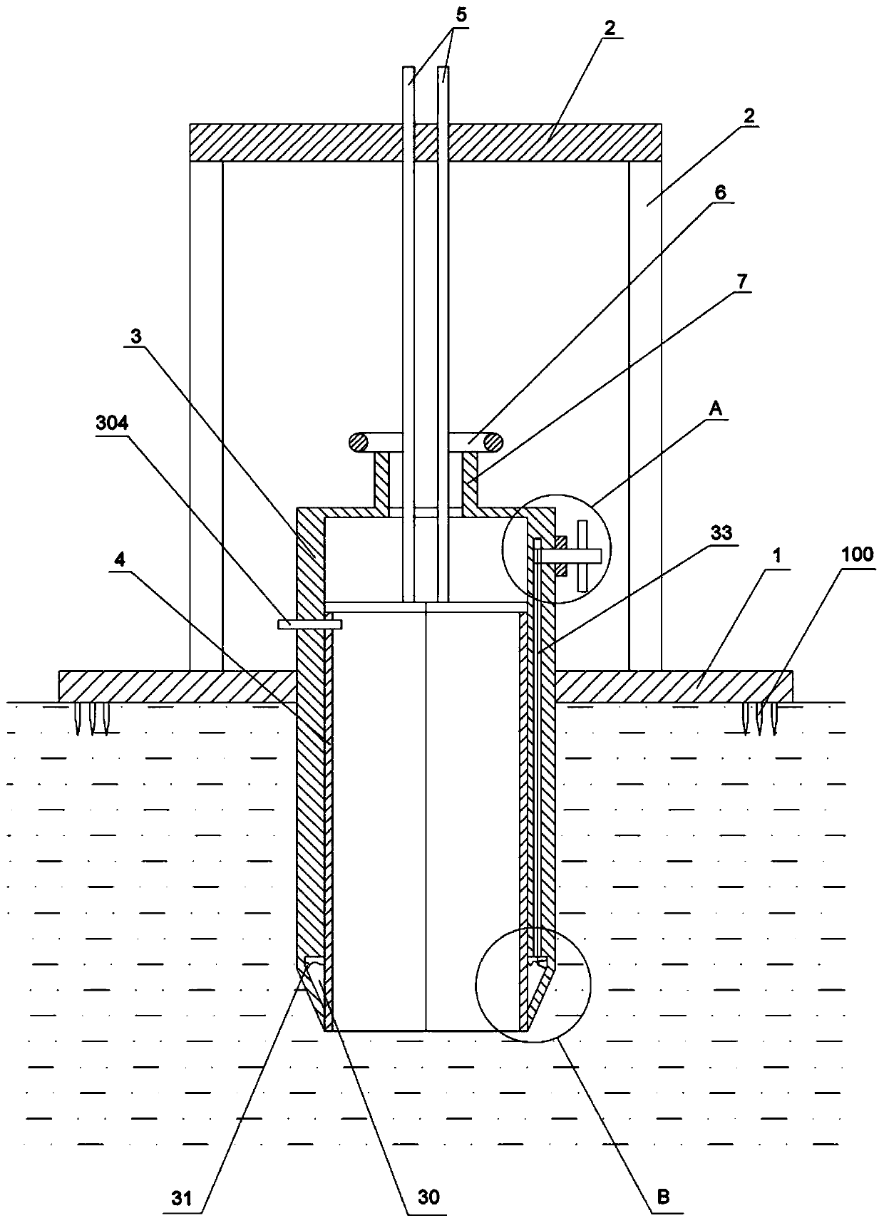 Soil sampling device for geological exploration