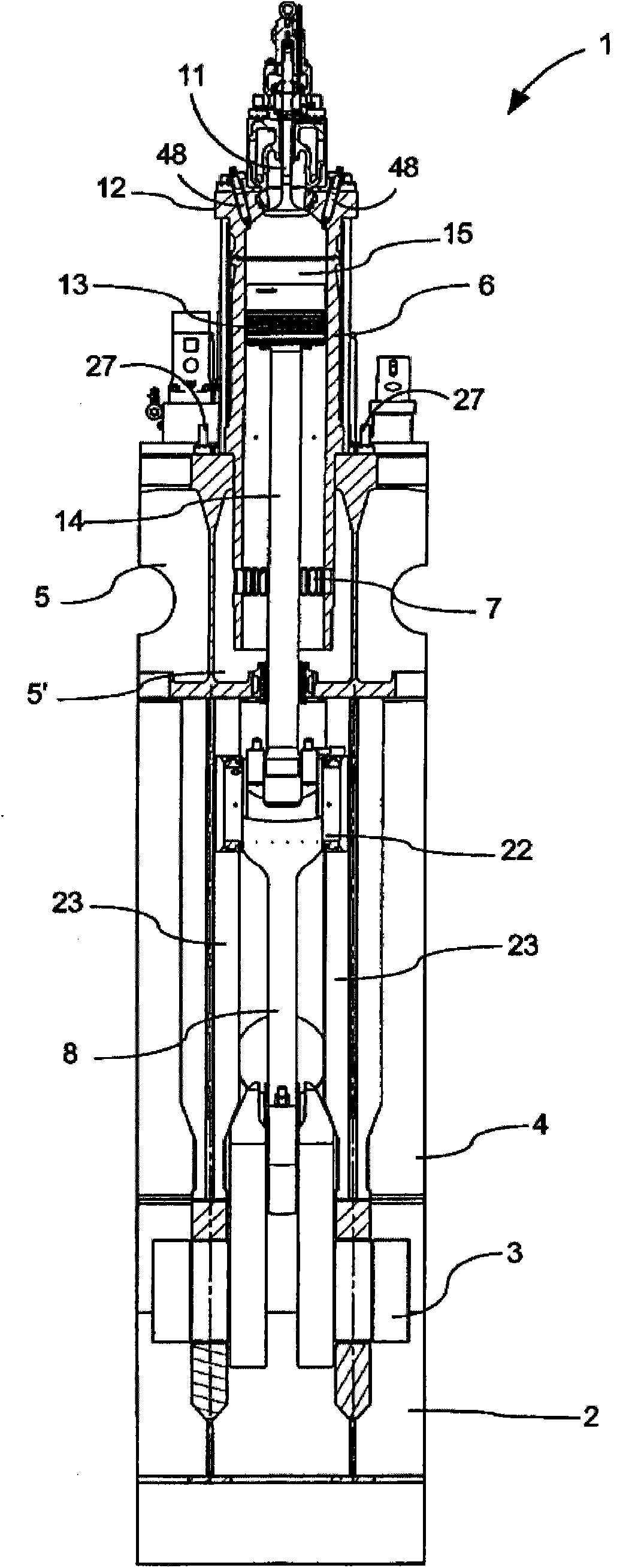 Cam driven exhaust valve actuation system for large two stroke diesel engine