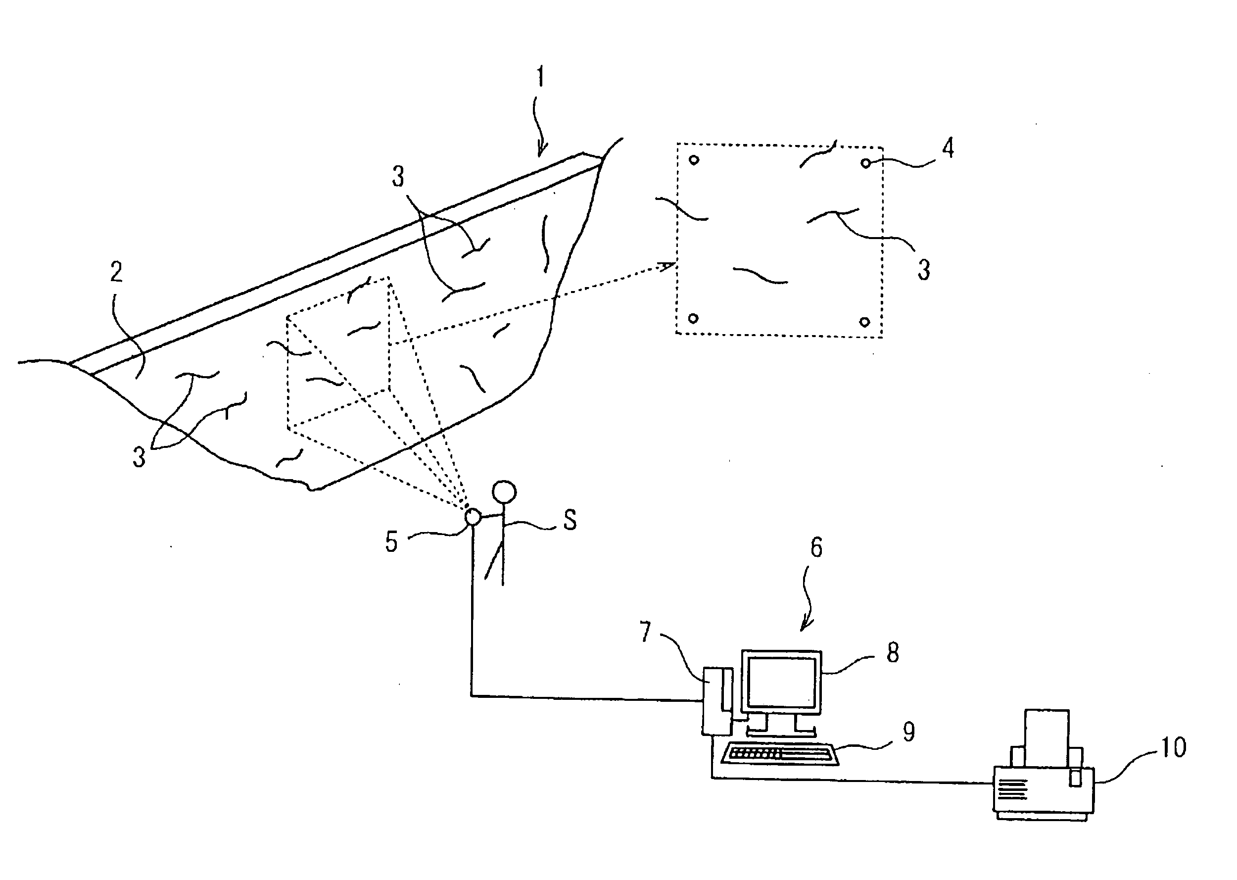 Concrete Structure Crack Inspection Device and Crack Inspection Method