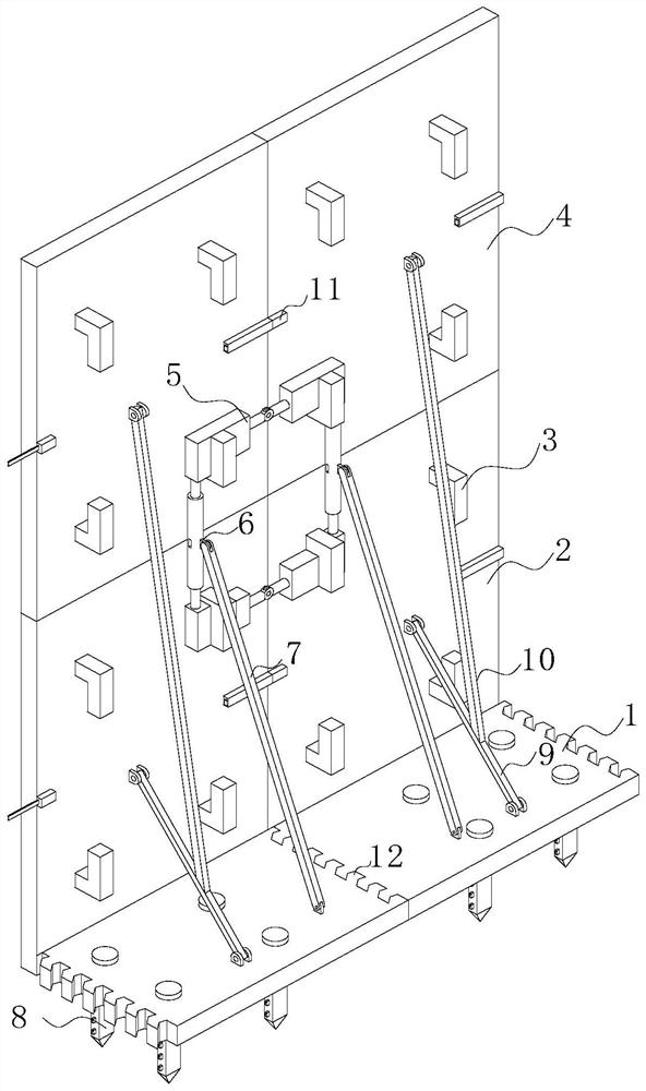 Novel retaining wall supporting structure