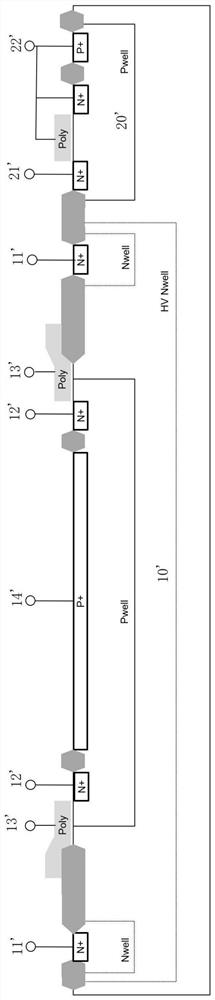 A lateral double diffused transistor