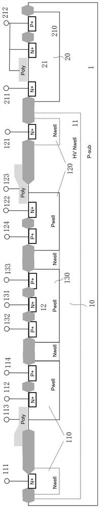 A lateral double diffused transistor