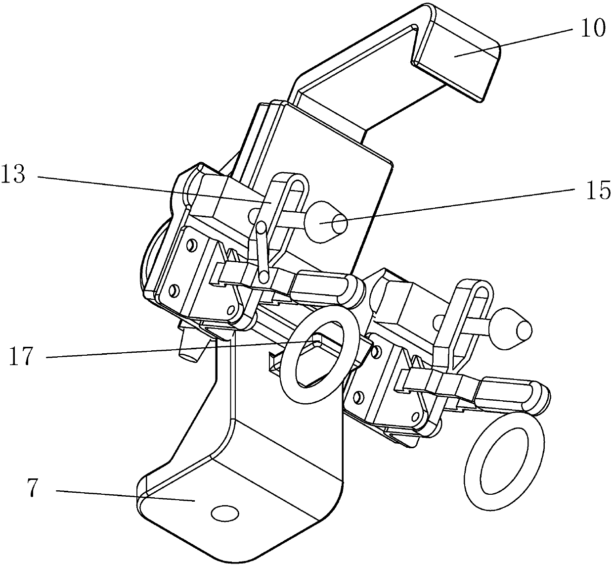 J-shaped wire clamp operating member