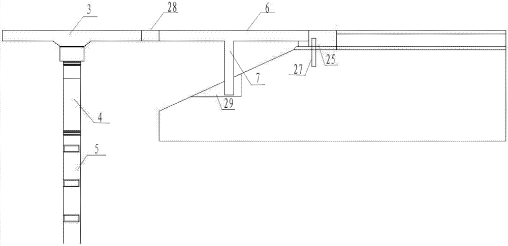 Assembled wallboard and piled slab combined soilless roadbed