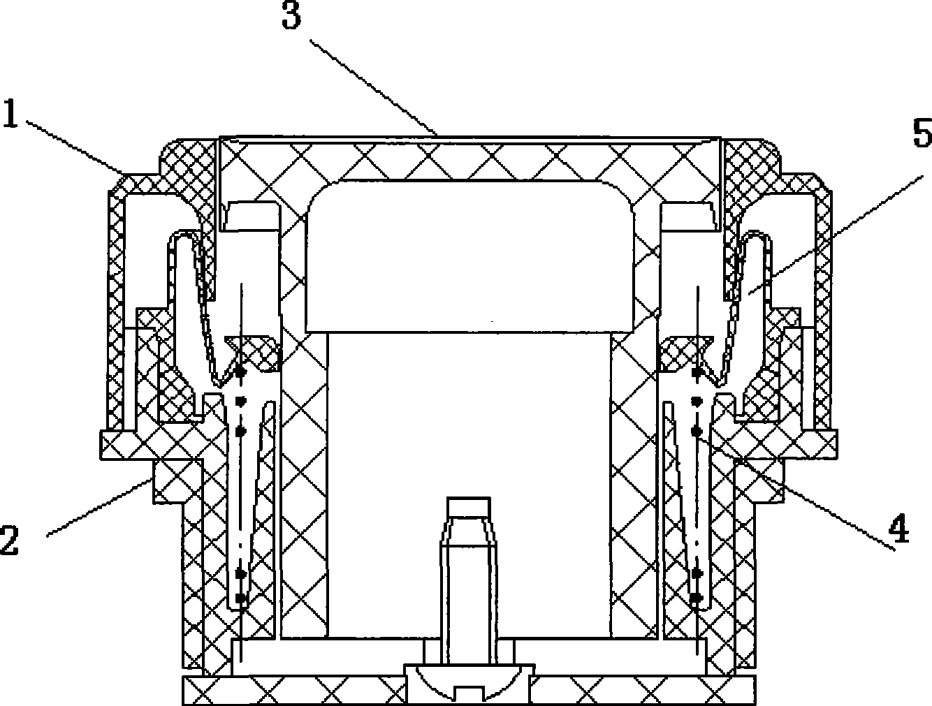 Structure of operating part of explosion prevention button head