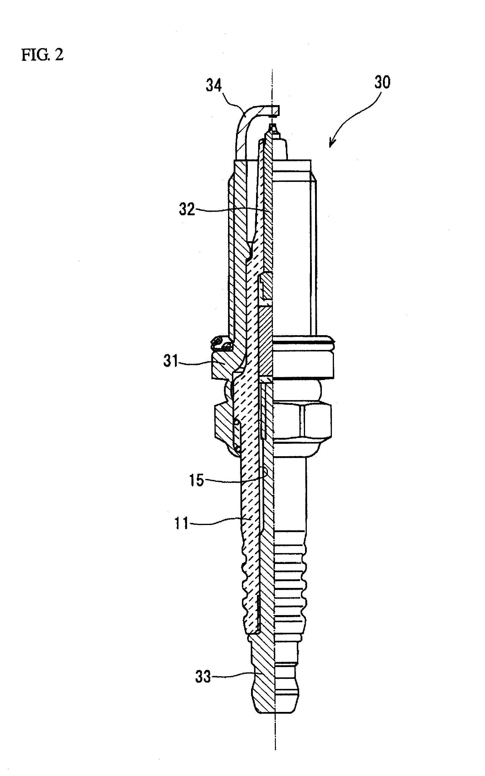 Test method and apparatus for spark plug ceramic insulator