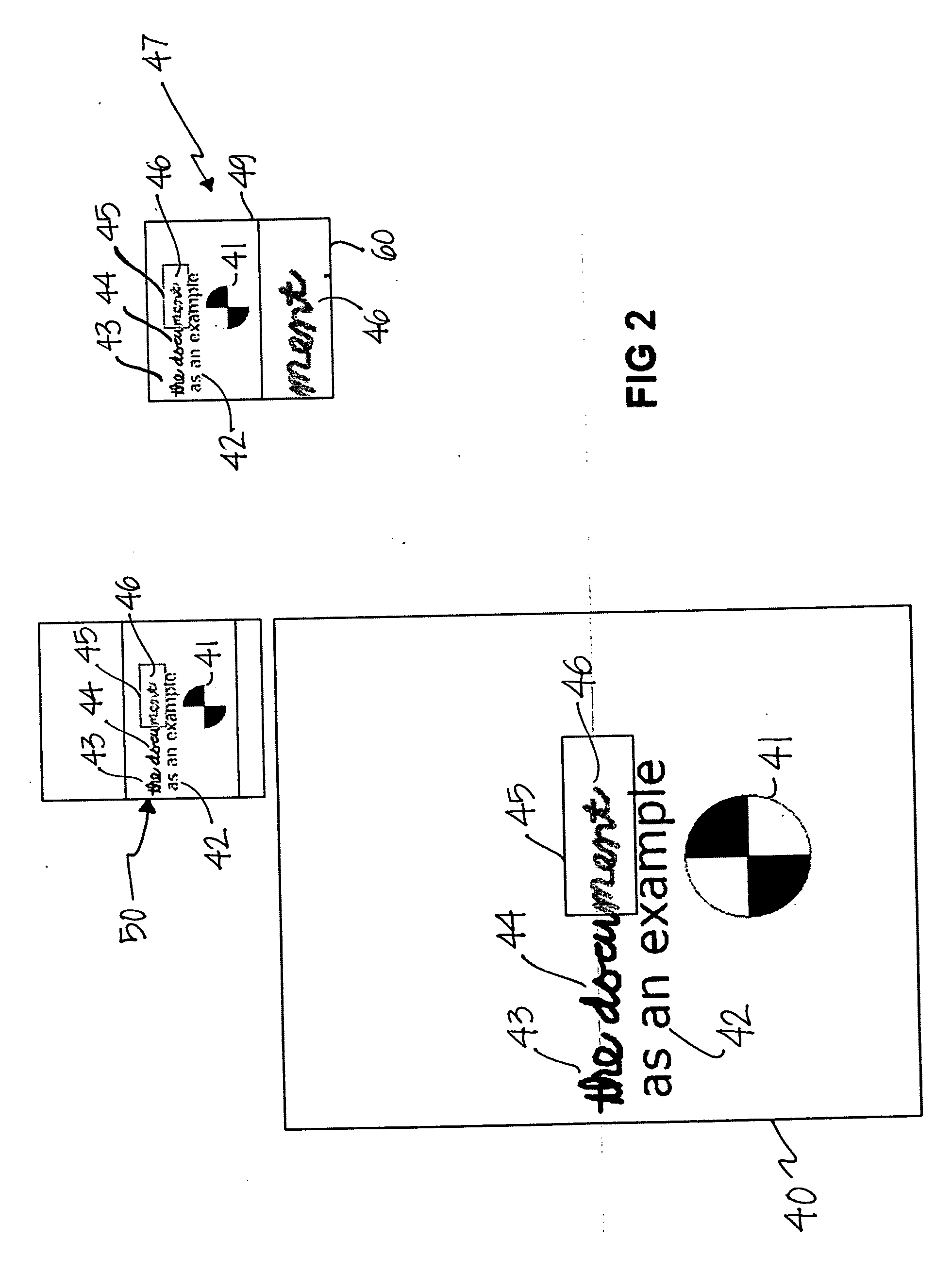 Pen-based computer system having first and second windows together with second window locator within first window