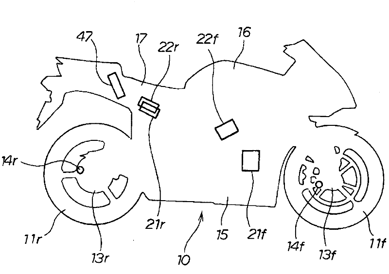 Brake system for motorcycle