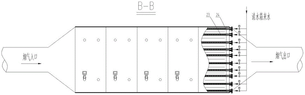 Process and device for removing ash of high-temperature electrostatic precipitator by sectional spraying coupling with water film flushing