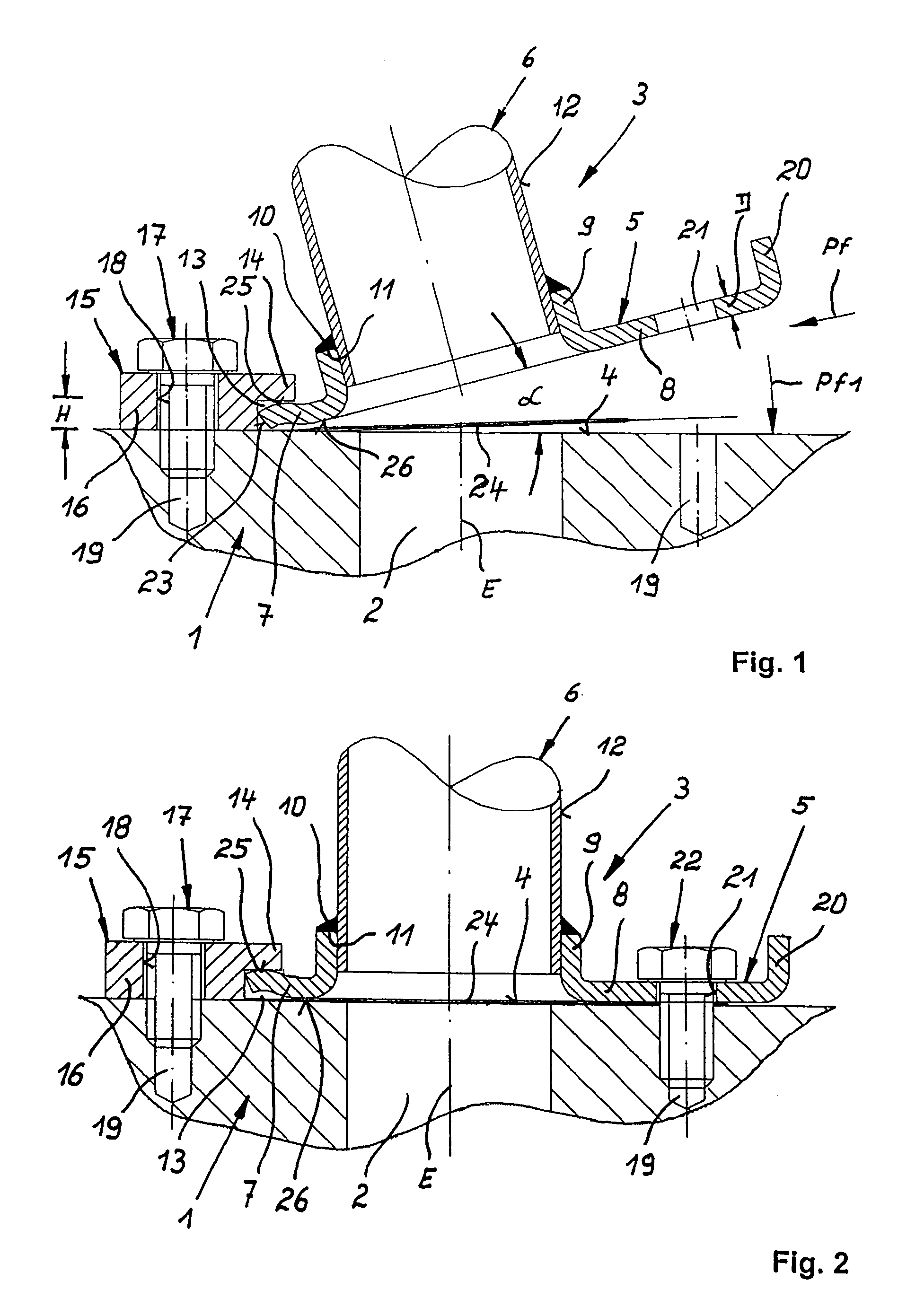 Arrangement for securely mounting an exhaust manifold to the cylinder head of an internal combustion engine