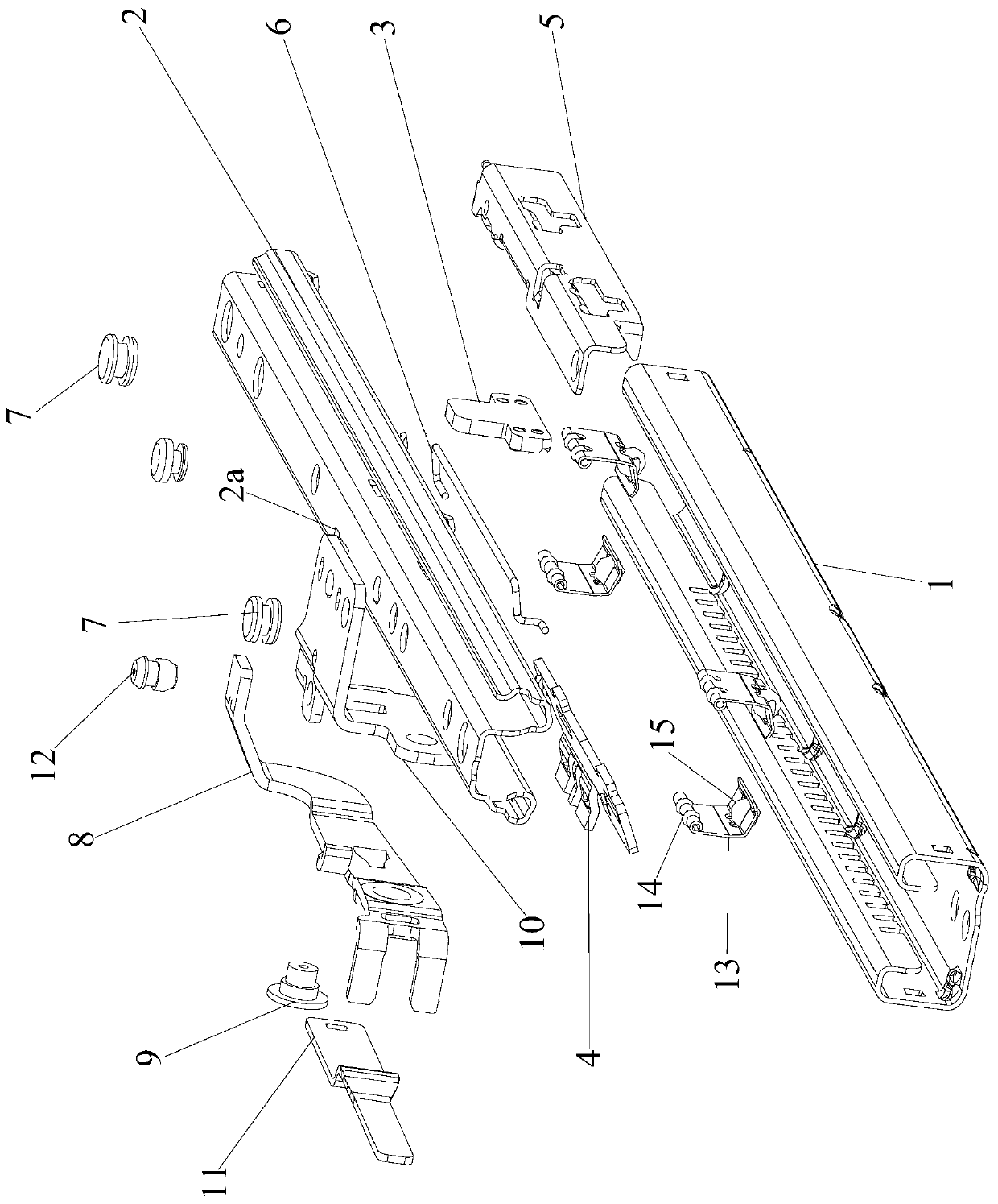 Automobile seat slide rail mechanism