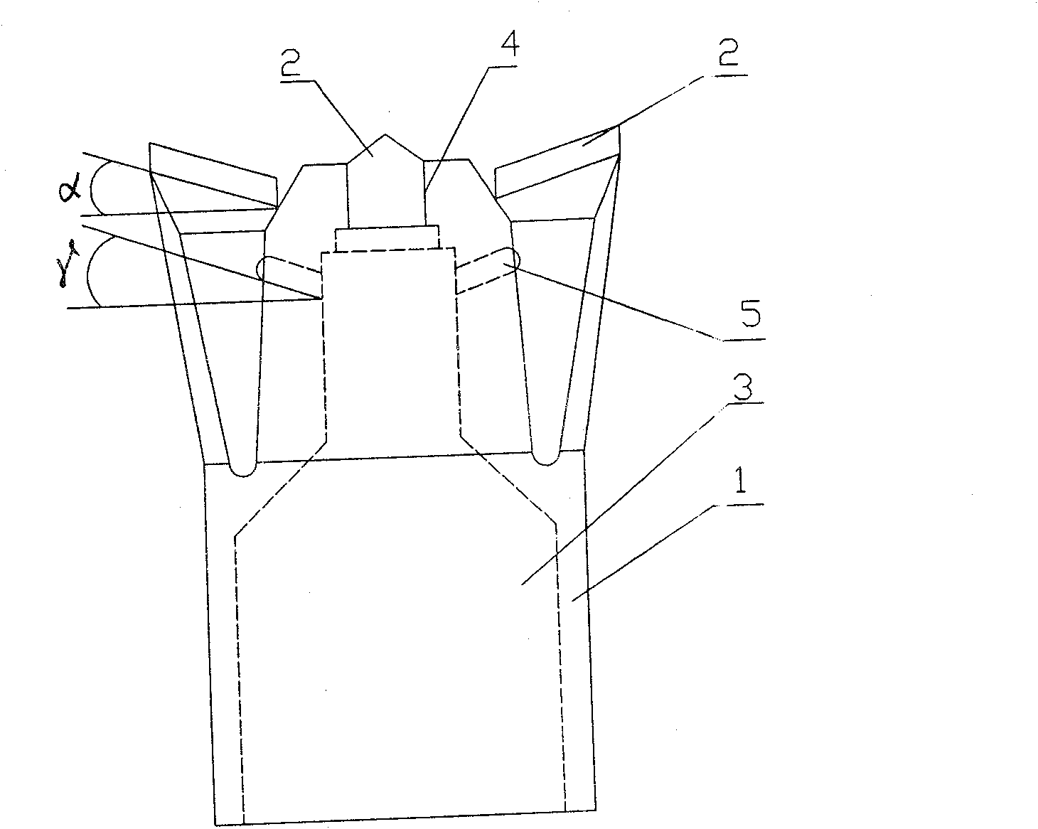 High angle drill at blast furnace casting port